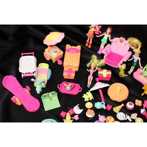72 Pc Large Doll Lot LPS MLP Polly Pocket Disney Barbie Tea Party Picnic Fairy - Picture 8 of 9